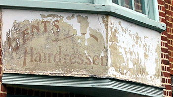 Worn sign on 8 Bull Street August 2013